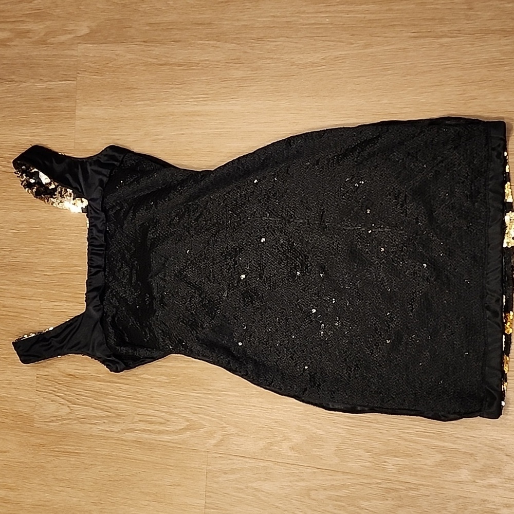 Sequin Black and Gold Dress - Picture 11 of 15
